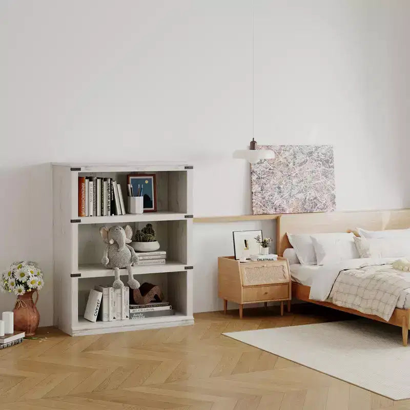 Libreria a 3 ripiani, Scaffale portagioie in legno indipendente, Espositore portaoggetti, Unità di scaffalatura per esposizione