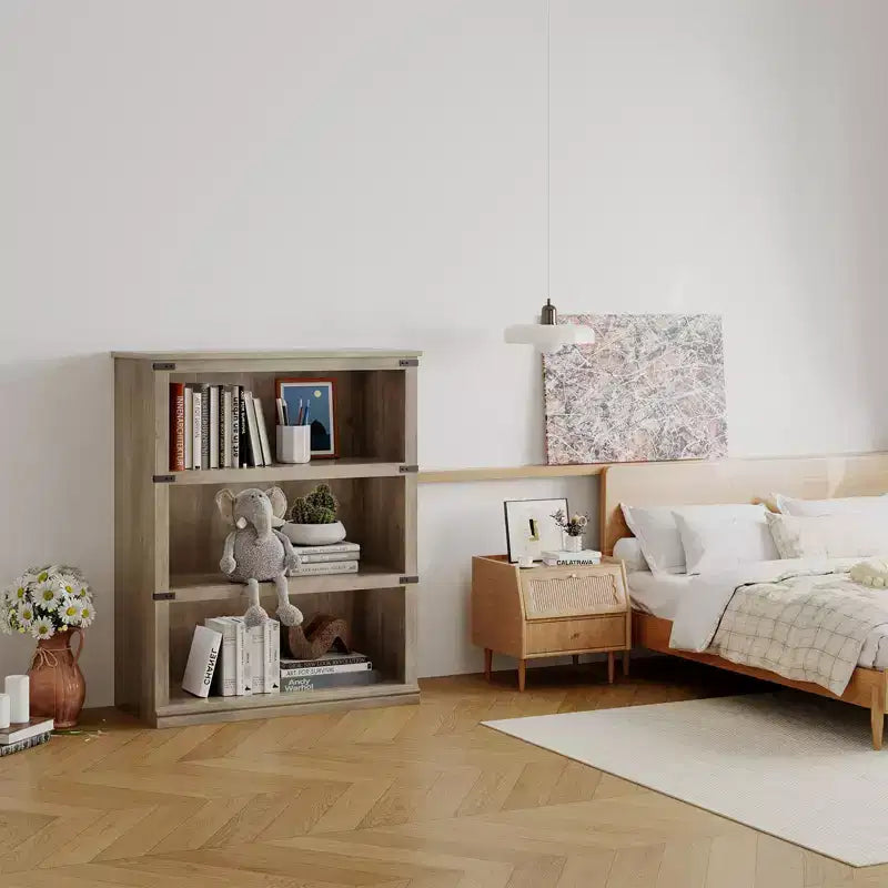Libreria a 3 ripiani, Scaffale portagioie in legno indipendente, Espositore portaoggetti, Unità di scaffalatura per esposizione