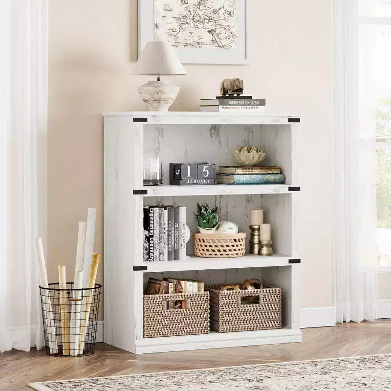 Libreria a 3 ripiani, Scaffale portagioie in legno indipendente, Espositore portaoggetti, Unità di scaffalatura per esposizione