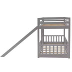 Letto a capanna in legno con letto estraibile e scaffali, bianco