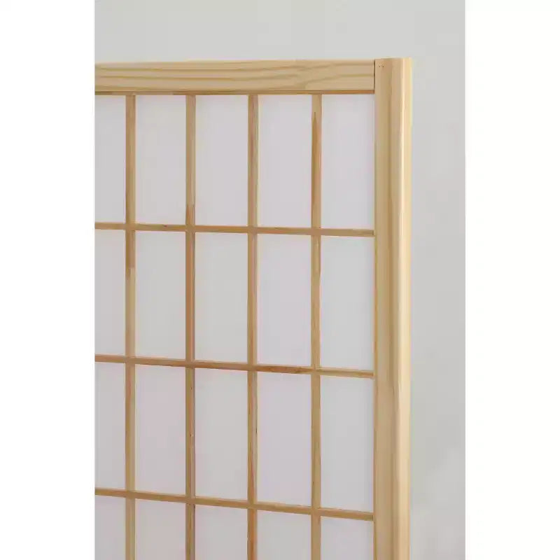 Separatore per ambienti a 4 pannelli, privacy per ufficio domestico, carta di legno naturale