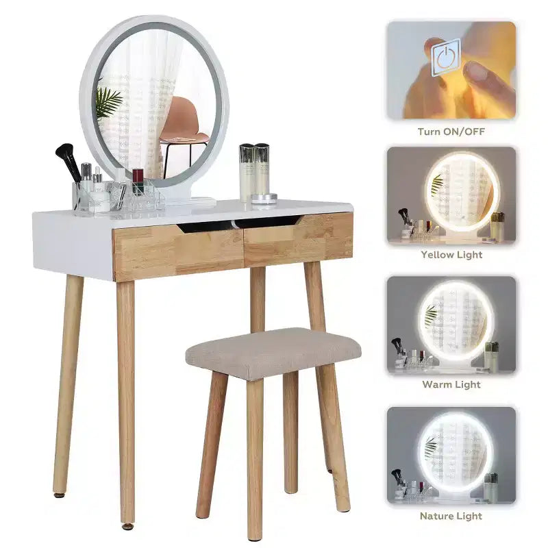 31.5 Toeletta Trucco con Specchio a LED