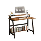 Wooden Computer Desk - Modern Minimalist Design, Integrated Study and Workstation, Space-Saving Structure, Ideal for Home Office and Study