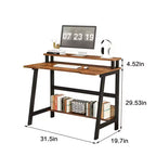 Scrivania in Legno per Computer - Design Moderno Minimalista, Postazione di Studio e Lavoro Integrata, Struttura Salvaspazio, Ideale per Ufficio Domestico e Studio
