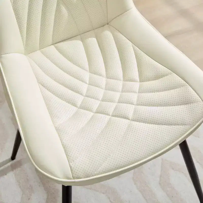 Set di 2 sedie da pranzo, sedia da cucina moderna di metà secolo, comoda sedia da cena imbottita in ecopelle