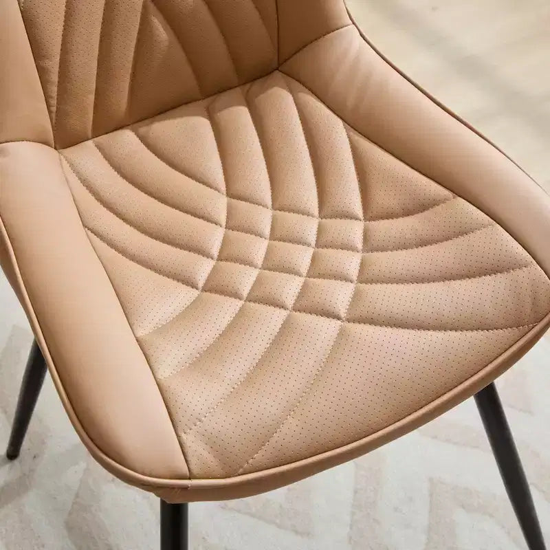 Set di 2 sedie da pranzo, sedia da cucina moderna di metà secolo, comoda sedia da cena imbottita in ecopelle