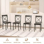 Set da pranzo da 5 pezzi per 4 persone, tavolo da pranzo in finto marmo con 4 sedie per cucina, piccoli spazi, nero/bianco