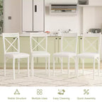 Set da pranzo da 5 pezzi per 4 persone, tavolo da pranzo in finto marmo con 4 sedie per cucina, piccoli spazi, nero/bianco