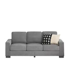 Divano moderno in tessuto "snowfleece" da 83,86 pollici a 3 posti per soggiorno, camera da letto, ufficio, colore grigio