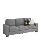Divano moderno in tessuto "snowfleece" da 83,86 pollici a 3 posti per soggiorno, camera da letto, ufficio, colore grigio