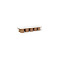 Meridian Furniture,Pavilion Cream Boucle Fabric Bench
