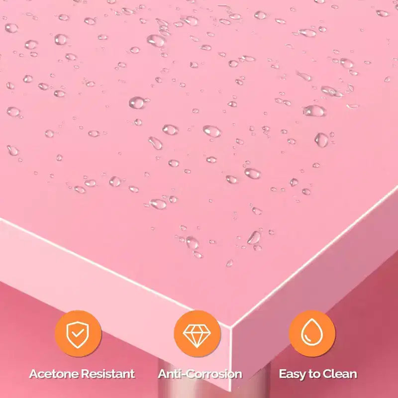 Tavolo da manicure/unghie da 42.5 pollici in MDF bianco con 3 cassetti e vano portaoggetti, ante e aspiratore elettrico