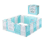 Box per Bambini, Recinto Pieghevole Portatile Migliorato per Neonati con Pannello Gioco e Cancello di Sicurezza