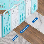 Box per Bambini, Recinto Pieghevole Portatile Migliorato per Neonati con Pannello Gioco e Cancello di Sicurezza