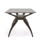 Set da pranzo Megann Mid-Century moderno in legno con 5 pezzi imbottiti in tessuto