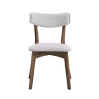 Set da pranzo Megann Mid-Century moderno in legno con 5 pezzi imbottiti in tessuto