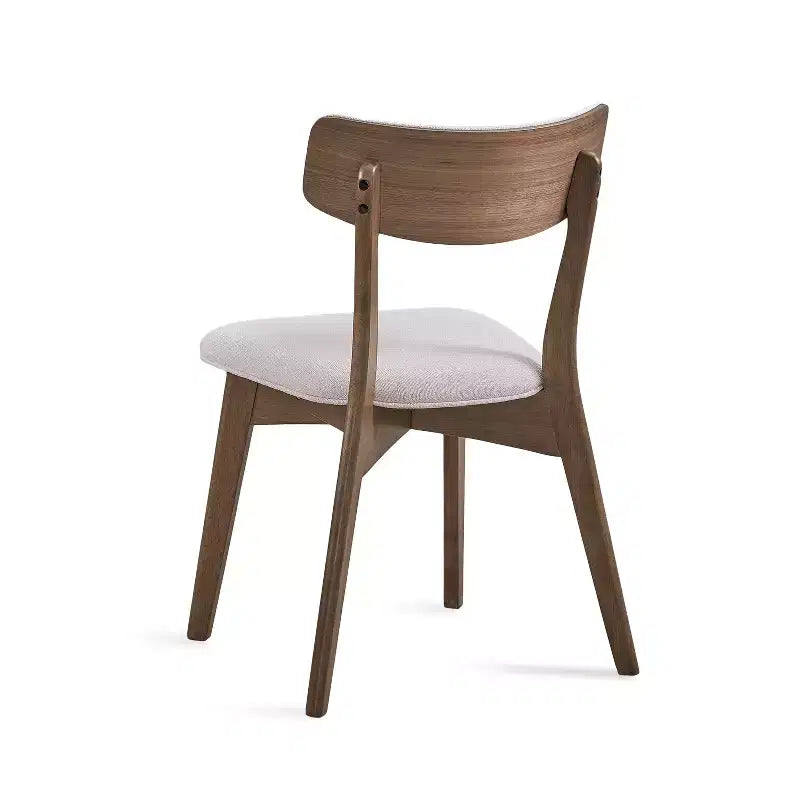 Set da pranzo Megann Mid-Century moderno in legno con 5 pezzi imbottiti in tessuto
