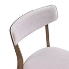 Set da pranzo Megann Mid-Century moderno in legno con 5 pezzi imbottiti in tessuto