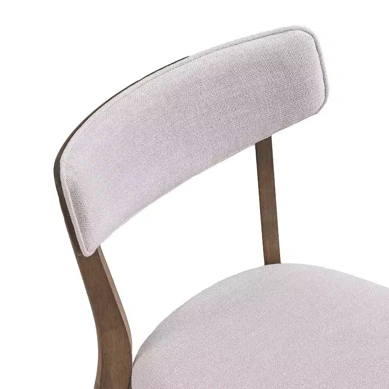 Set da pranzo Megann Mid-Century moderno in legno con 5 pezzi imbottiti in tessuto