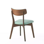Set da pranzo Megann Mid-Century moderno in legno con 5 pezzi imbottiti in tessuto