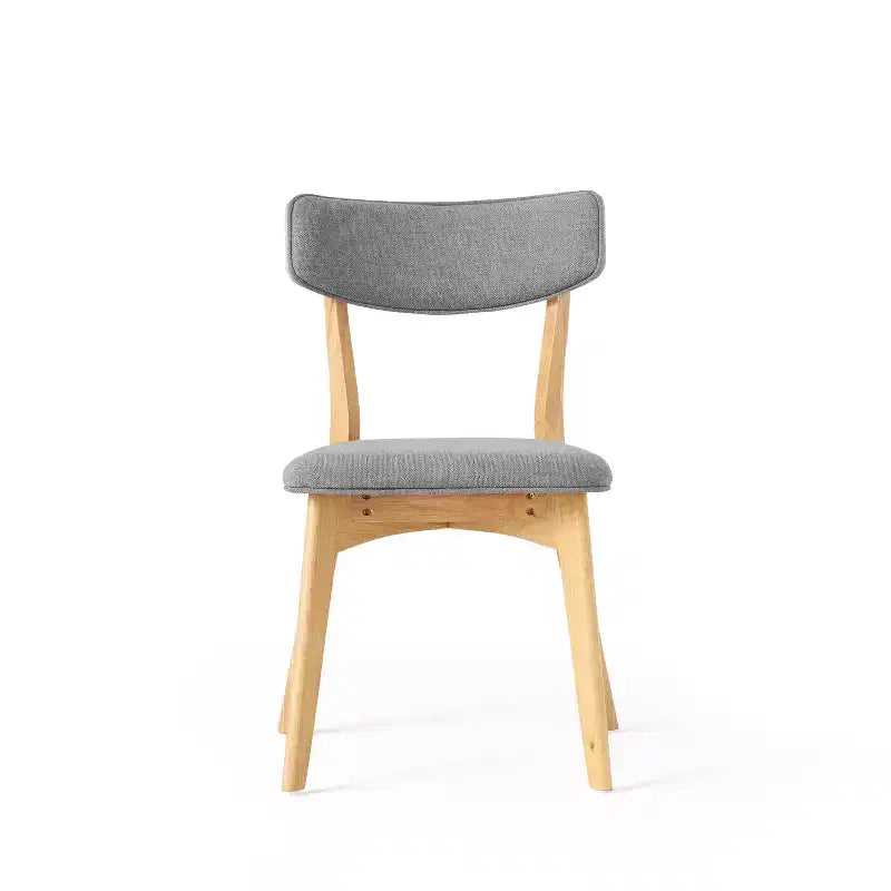 Set da pranzo Megann Mid-Century moderno in legno con 5 pezzi imbottiti in tessuto