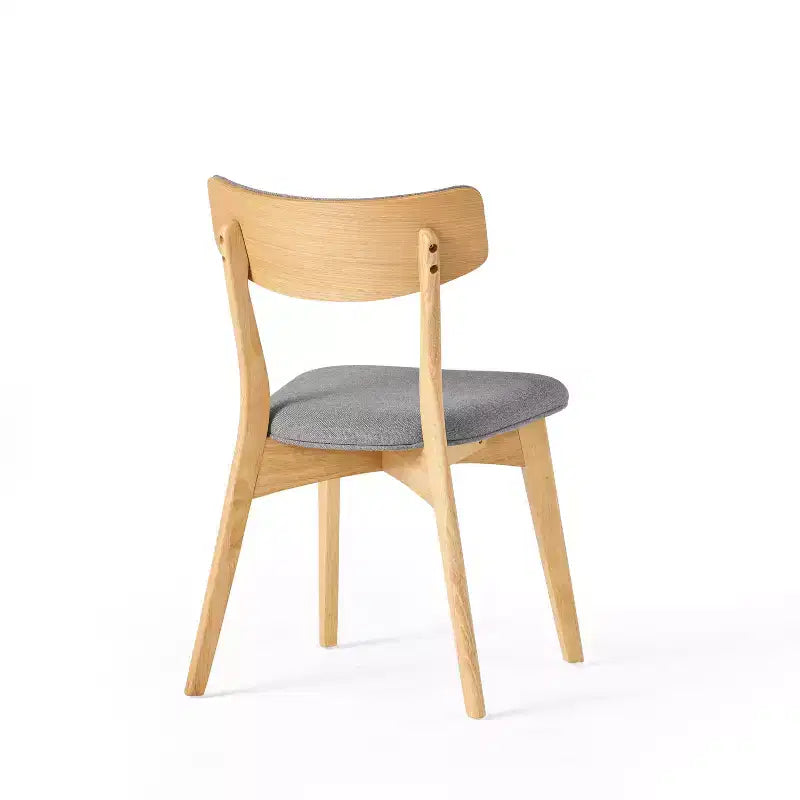 Set da pranzo Megann Mid-Century moderno in legno con 5 pezzi imbottiti in tessuto