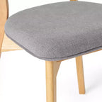 Set da pranzo Megann Mid-Century moderno in legno con 5 pezzi imbottiti in tessuto