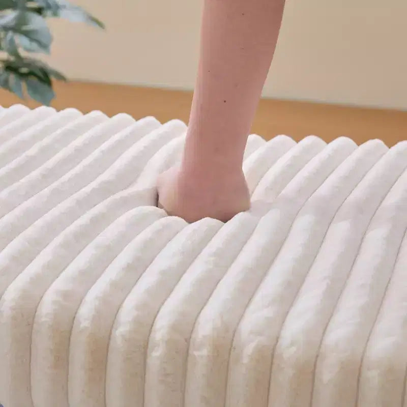 Pouf imbottito da 30,7W, panca da letto per il fondo del letto, panca sgabello poggiapiedi con ripiano portaoggetti aperto per corridoio, soggiorno, camera da letto