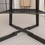 Tavolo da Pranzo Rotondo Estensibile per 4-6 Persone, Tavolo da Cucina Circolare con Scaffale, Piano Ispessito e Struttura in Metallo per Sala da Pranzo