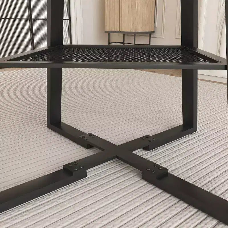 Tavolo da Pranzo Rotondo Estensibile per 4-6 Persone, Tavolo da Cucina Circolare con Scaffale, Piano Ispessito e Struttura in Metallo per Sala da Pranzo