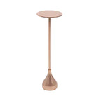 Kate and Laurel Hersi Metal Drink Table, Rose Gold, 7x7x20