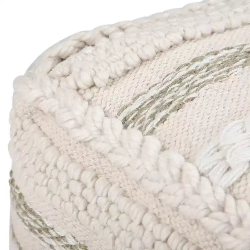 Pouf quadrato Silva naturale - Tessuto a telaio, resistente, leggero, nessun assemblaggio, stile bohémien