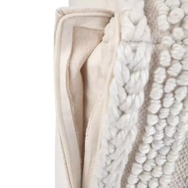 Pouf quadrato Silva naturale - Tessuto a telaio, resistente, leggero, nessun assemblaggio, stile bohémien