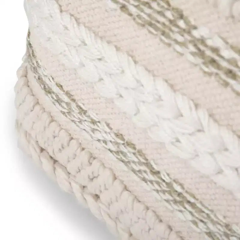 Pouf quadrato Silva naturale - Tessuto a telaio, resistente, leggero, nessun assemblaggio, stile bohémien