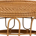 Tavolino da Caffè Phoenix Moderno Bohemien in Rattan Color Miele Chiaro