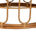 Tavolino da Caffè Phoenix Moderno Bohemien in Rattan Color Miele Chiaro