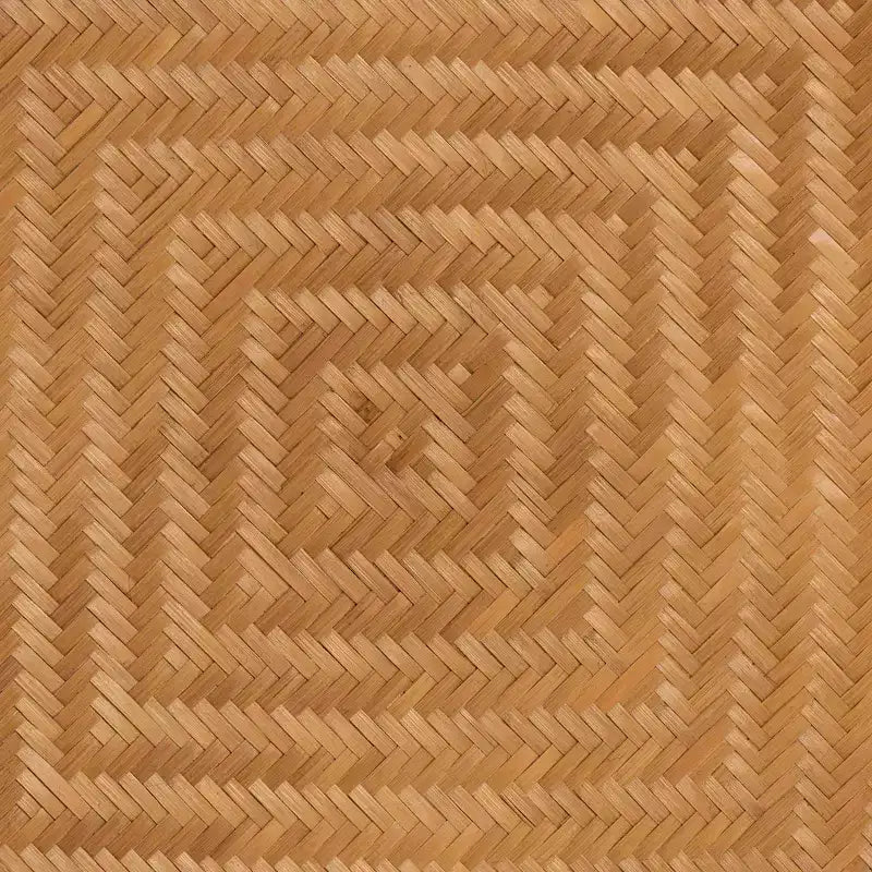 Tavolino da Caffè Phoenix Moderno Bohemien in Rattan Color Miele Chiaro
