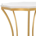 Tavolino d'appoggio Starbella - Bianco/Oro