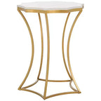 Tavolino d'appoggio Starbella - Bianco/Oro